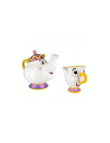 Pack paladone disney la bella y la bestia tetera mrs potts y taza chip