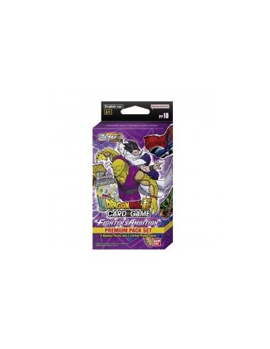 Juego de cartas dragon ball jcc fighters ambition premium pack set 10 inglés