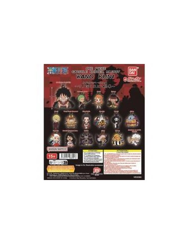 Surtido bandai gashapon one piece rubber mascot wanokuni 40 unidades