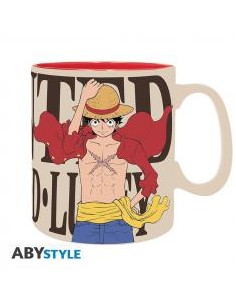 Taza abystyle one piece luffy & wanted