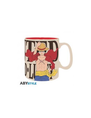 Taza abystyle one piece luffy & wanted