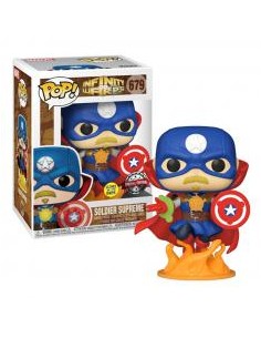 Funko pop marvel infinity warps soldado supremo glow in the dark brillo en la oscuridad exclusivo 36820