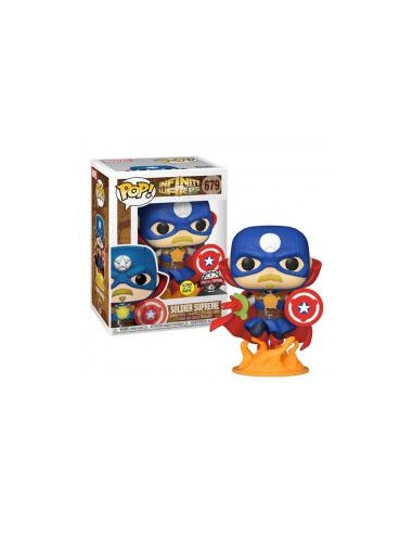 Funko pop marvel infinity warps soldado supremo glow in the dark brillo en la oscuridad exclusivo 36820