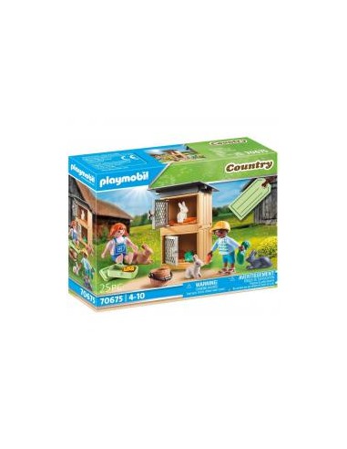 Playmobil set de regalo alimentar conejos