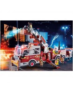 Playmobil vehiculos de rescate: camion de bomberos con escalera