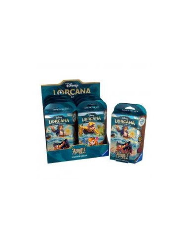 Juego de cartas disney lorcana tcg azurite sea starter deck 8 unidades inglés