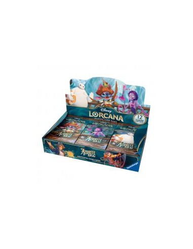 Juego de cartas disney lorcana tcg azurite sea caja de sobres expositor 24 unidades inglés