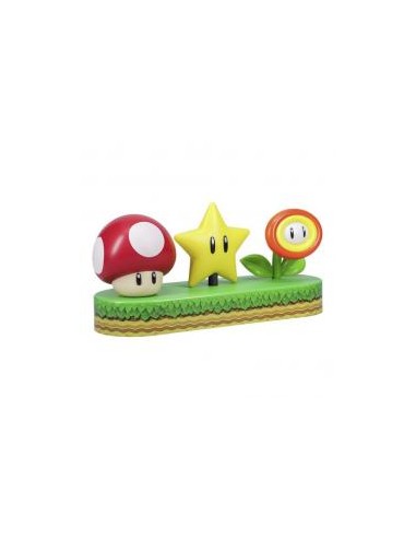 Lámpara paladone super mario icons seta - estrella y flor de fuego