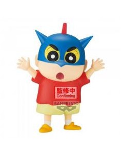 Figura banpresto crayon shinchan big sofvimates shinnosuke nohara action kamen helmet ver. 18cm