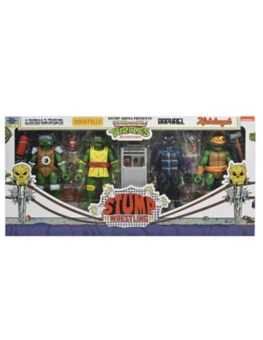 STUMP WRESTLING TURTLES PACK 4 SCALE ACTION FIGURAS 18 CM TEENAGE MUTANT NINJA TURTLES ARCHIE COMICS