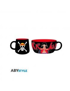 Set taza + bowl abystyle one piece luffy