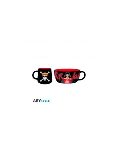 Set taza + bowl abystyle one piece luffy