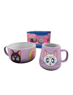 Set taza + bowl abystyle sailor moon luna & artemis